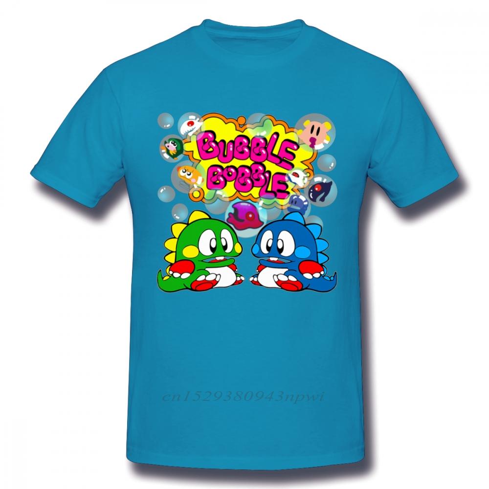 Bubble Bobble Retro  Console Game Tshirt Men New Custom Old School Game T Shirt Organic Cotton Plus Size Tee Camiseta