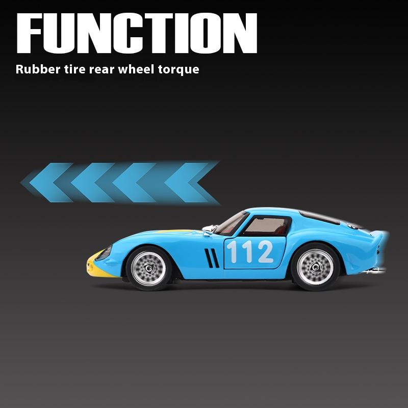 Simulated 1/32 Ferrari Track Version 250-GTO Car Model, Alloy Die-cast, Sound and Light, Children's Toy Car, Birthday Gift
