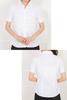 Blouse Shirt with Gathered Short Suit Innerwear Size 13 ABR White [Add Rouge] Women's Chest, Sleeve, [p5048]