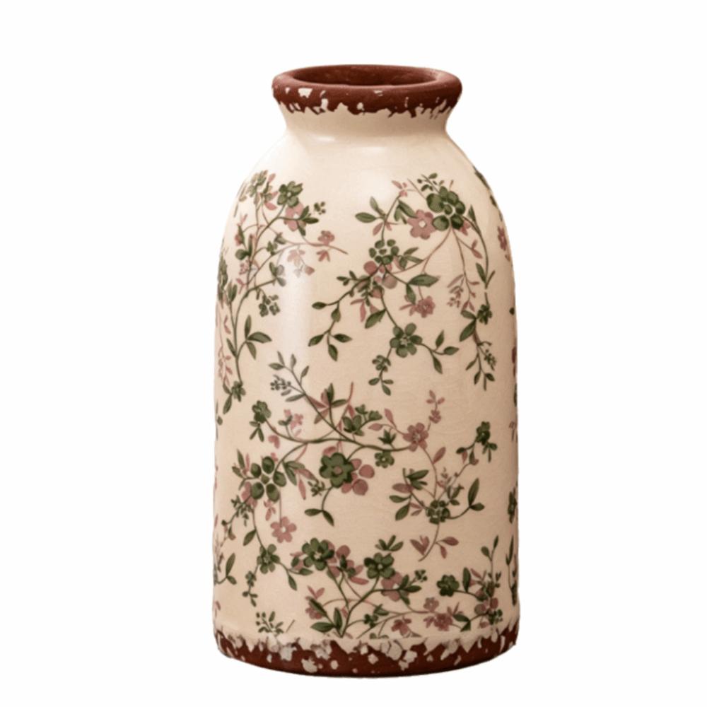 Vintage Flower Vase Creative Decorative Vase Hydroponic Vase Ceramic Vase Desktop Ornament style 2 S
