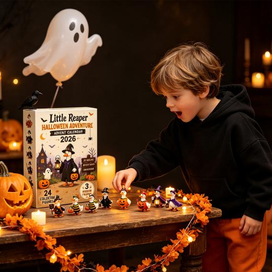 Halloween Blind Box Horror Ducks Advent Calendar 2026, 24-Day Spooky Countdown with 24 Funny Figurines Unique Collectible Duck Figures,
