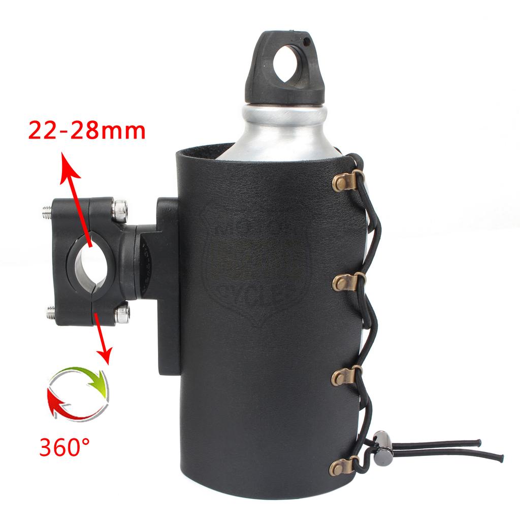 Motorcycle Cup Holder Handlebar Drink Holders Water Bottle Coffee Stand PU Leather Outdoor Sports Cup Adapter Bicycle Universal