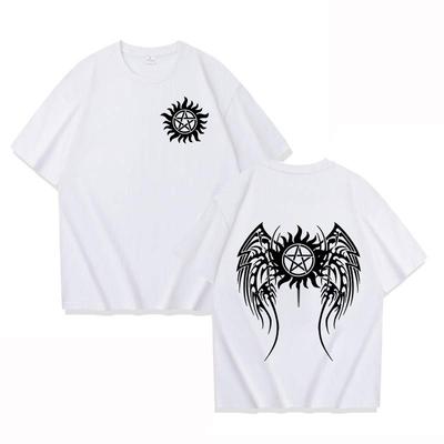 Neue Mode Supernatural Print T-shirt Unisex Lose Kurzarm Rundhals Top Frauen Männer Casual T Shirt