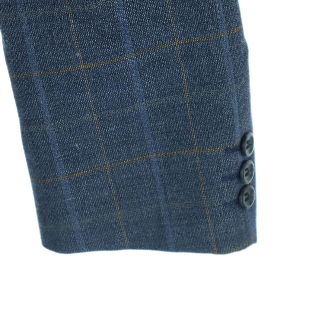 Nina Ricci Check Pattern Long Sleeve Tailored Jacket Gray Men's Used