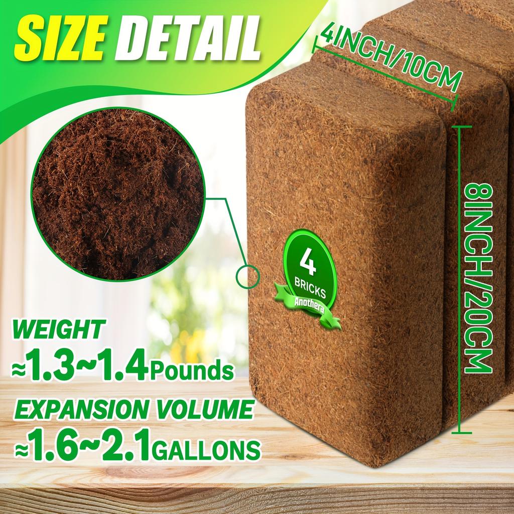 4/6/8pcs Coco Coir Fiber Brick