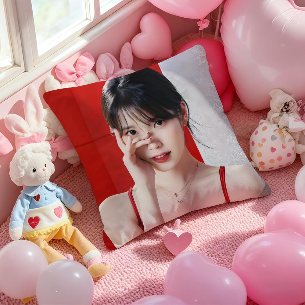 Lee Ji Eun IU Cushion Cover Pattern Printed Pillowcase for Living Room Sofa Cushion Cover & Bedroom Decor