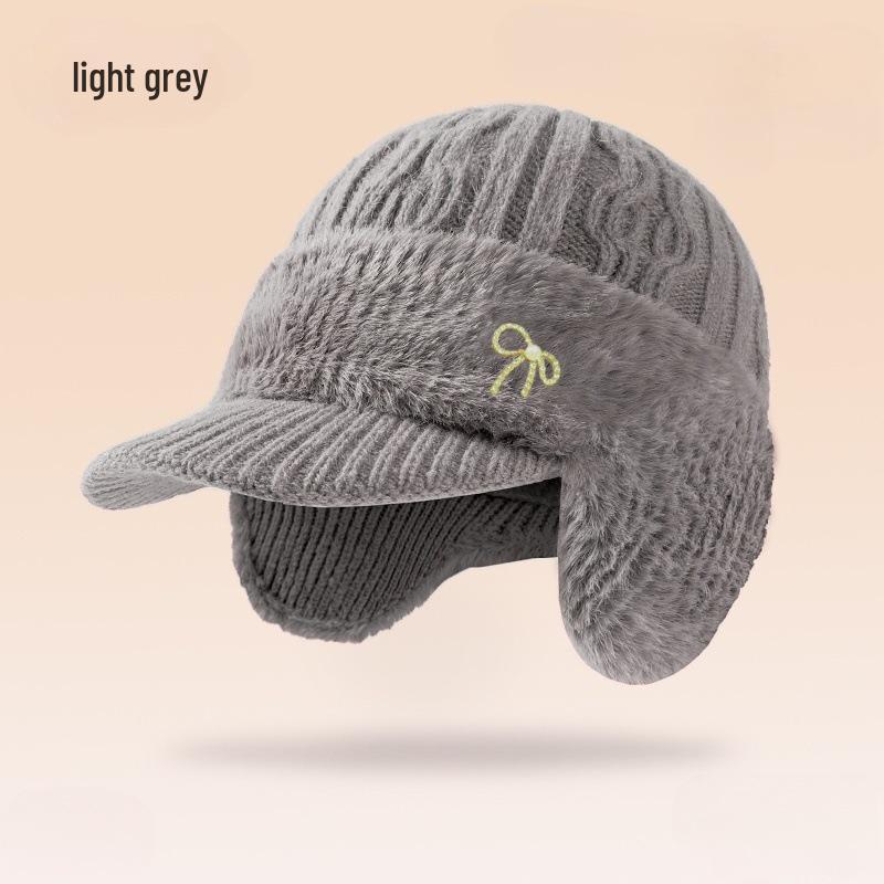 

Women s Winter Ear Protection Hat: Fashionable Mink Velvet Knit with Short Brim