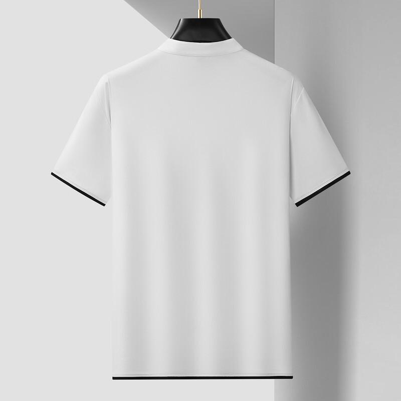 DIBINZE Men's Plus Size Breathable Stand Collar Polo Shirt