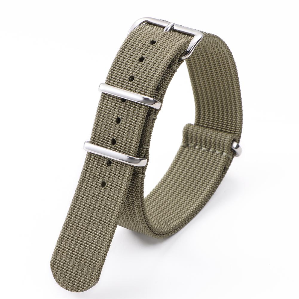 

Nylon Watch Band 18mm 20mm 22mm for Seiko for Omega 007 Strap Premium Army Sport Dropshipping Green Brown Gray Belt Bracelet 18mm зелёный
