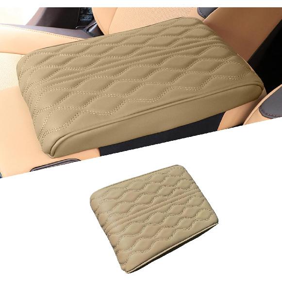 Car Center Console Cover, Leather Waterproof Vehicle Armrest Box Pad, Memory Cotton Comfortable Automotive Interior Seat Box Cushion Protector