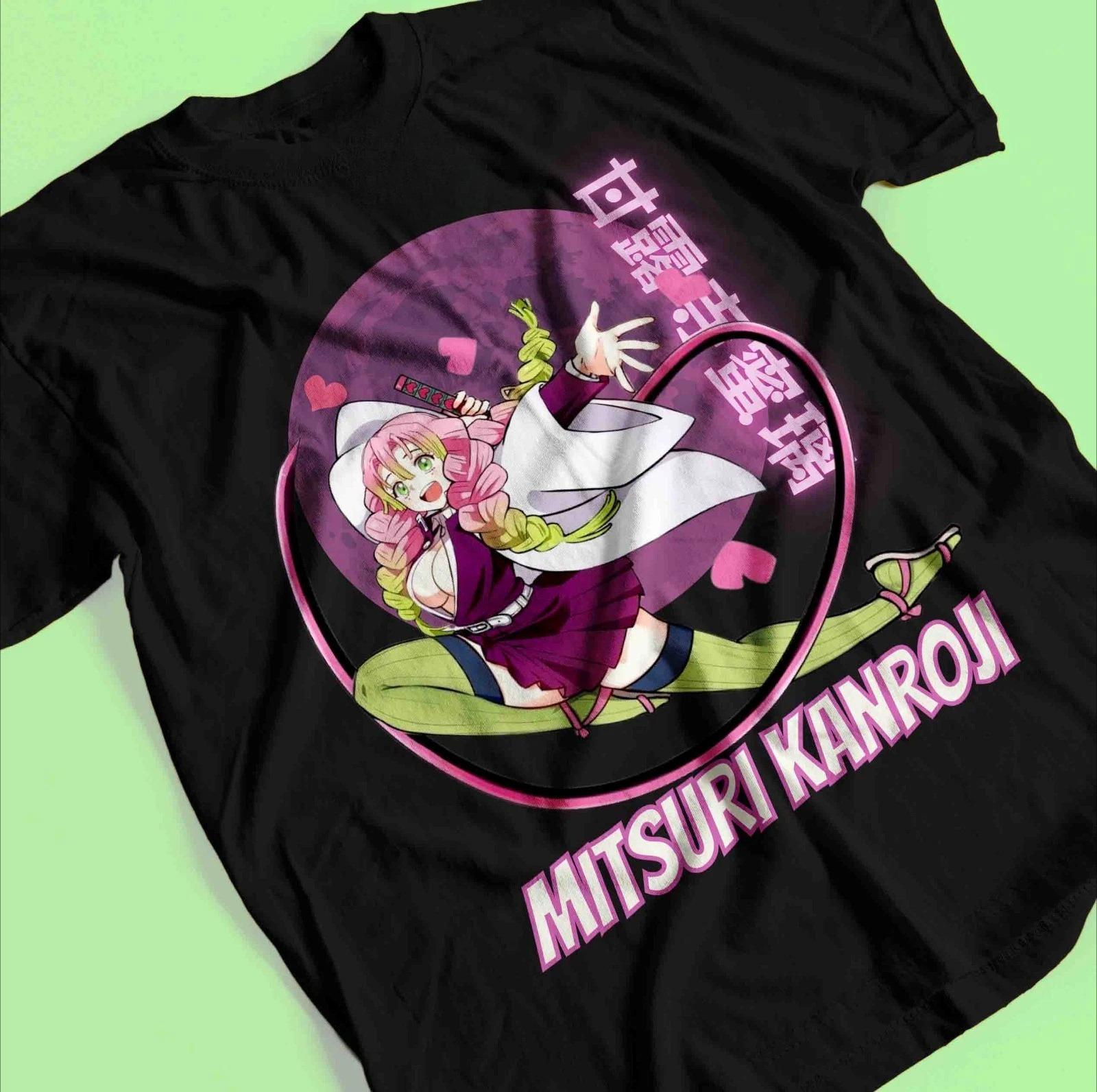 

Demon Slayer Shirt Mitsuri Kanroji Tshirt Zenitsu TShirt Muzan Tanjiro Doma Tee Summer Unisexs and Womens Breathable Tshirt Top 3XL