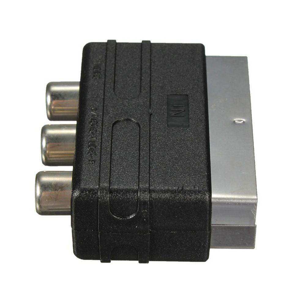 To 3 RCA Female Male Plug for TV DVD SCART SCART Converter Adapter Cable Audio Video Accessories