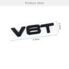 3D Metal V6T V8T Logo Car Emblem Badge Decals Trunk Displacement Sticker For  Audi S3 S4 S5 S6 S7 S8 A4L A5 A6L A7 Q3 Q5 Q7 A3