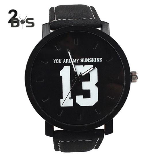Unisex Couple Lover Number Dial Faux Leather Quartz Matching Wrist Watch