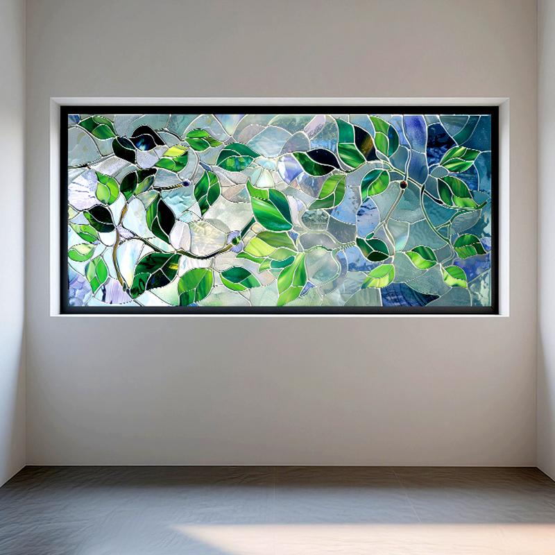 1 buc Decor Acasă DIY 45x100CM Retro PVC Electrostatic Protecție Intimitate Autocolante Geam Mat