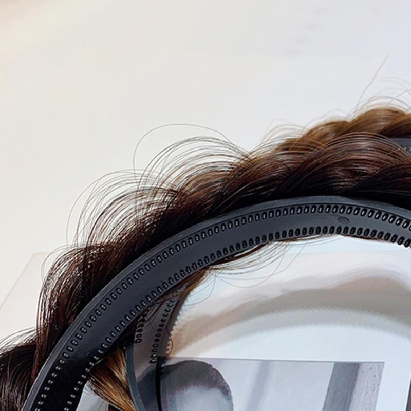 Women's Braided Hair Band High Elasticity Hairpiece Fashionable Hair Accesories Hairband for Girls Natural Look