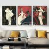 Vintage Fashion Evening Dress Suit Woman Posters and Prints Canvas Painting Wall Art Picture for Living Room Home Decor Cuadros