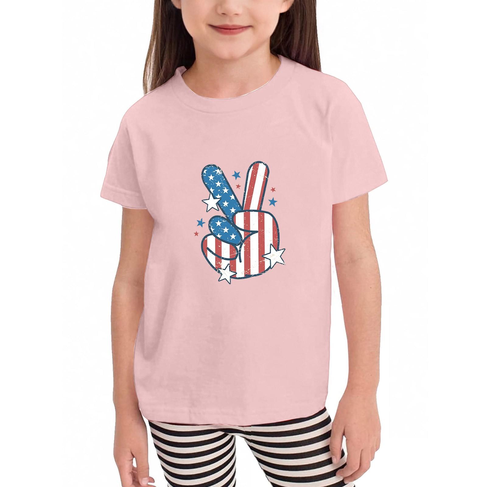 

Футболки для малышей, девочек и мальчиков, детские футболки с короткими рукавами и принтом для мальчиков и девочек 110 розовый