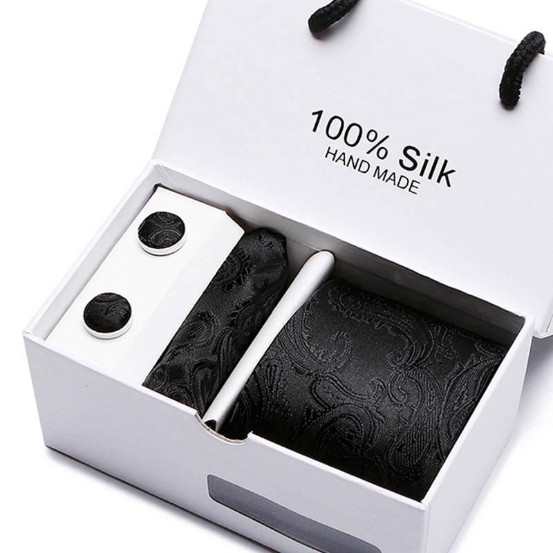 Gift Box Five-Piece Tie Men'S Formal Wear Business Casual Wedding Groom Bow Tie Square Scarf