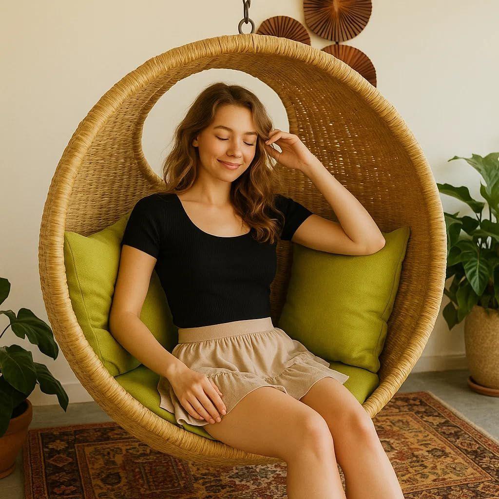 

Подвесное кресло-качели для балкона и гостиной | (91x46x91 см) 91 x 46 x 2.5 Centimeters