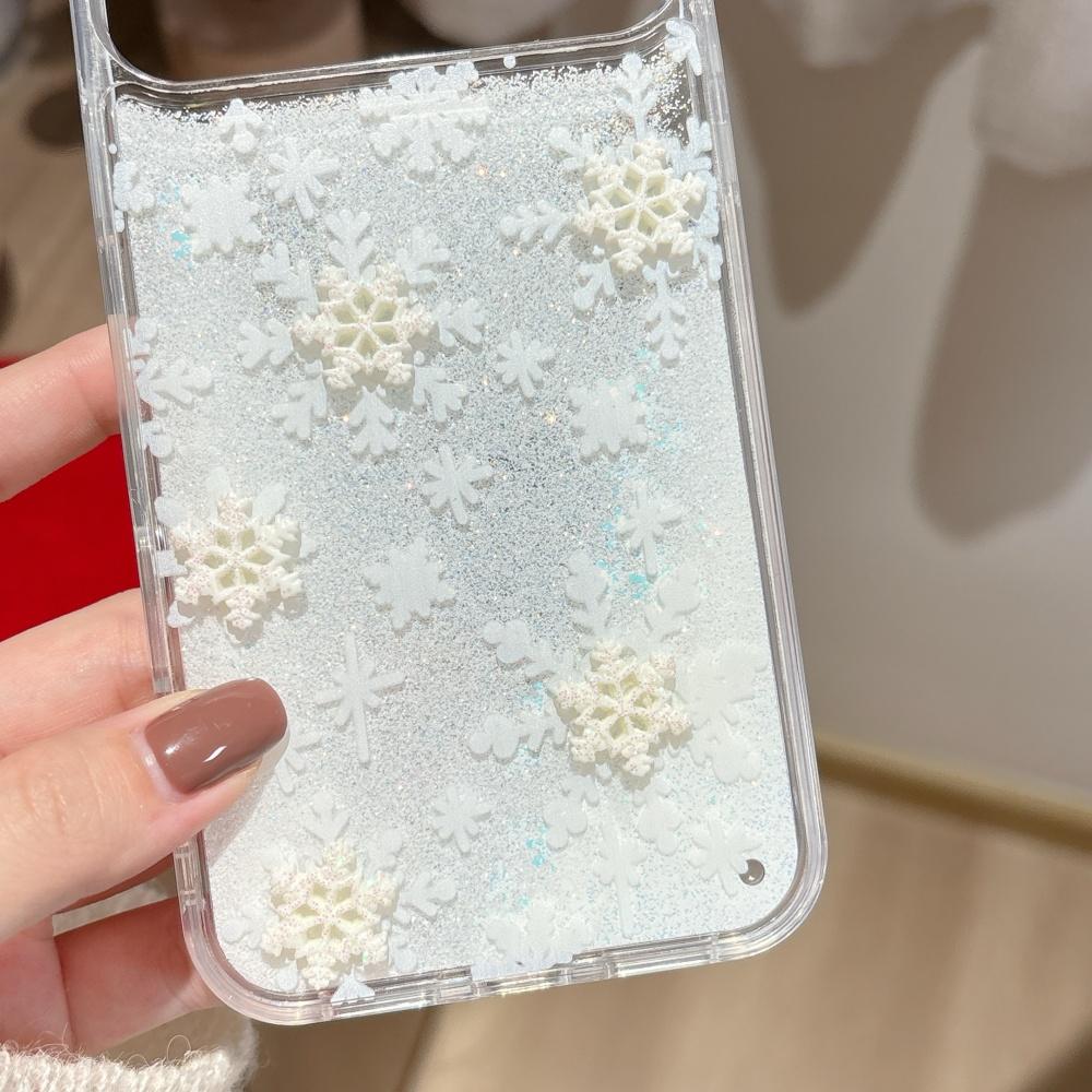 Autumn Winter Dreamy Quicksand Case Sequin Glitter Powder Christmas Pendant Cover For For Iphone 17 16 1 14 13 12 11 Plus Pro Max