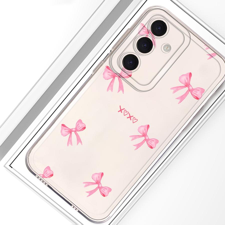 Cute Pink Bow Case for Samsung Galaxy A54 A15 A14 A16 A56 A50 A26 A24 A33 A52 A25 A51 A36 A13 A52 A31 A55 A23 A34 A35 Phone