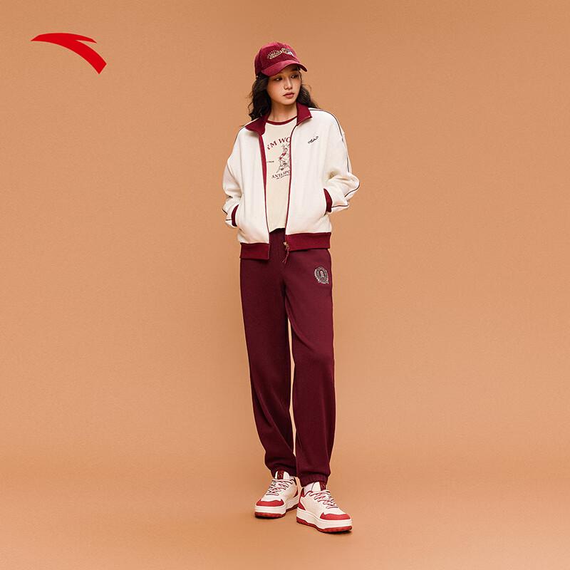 Anta Women's Fleece-Lined Tapered Cuffed Sweatpants