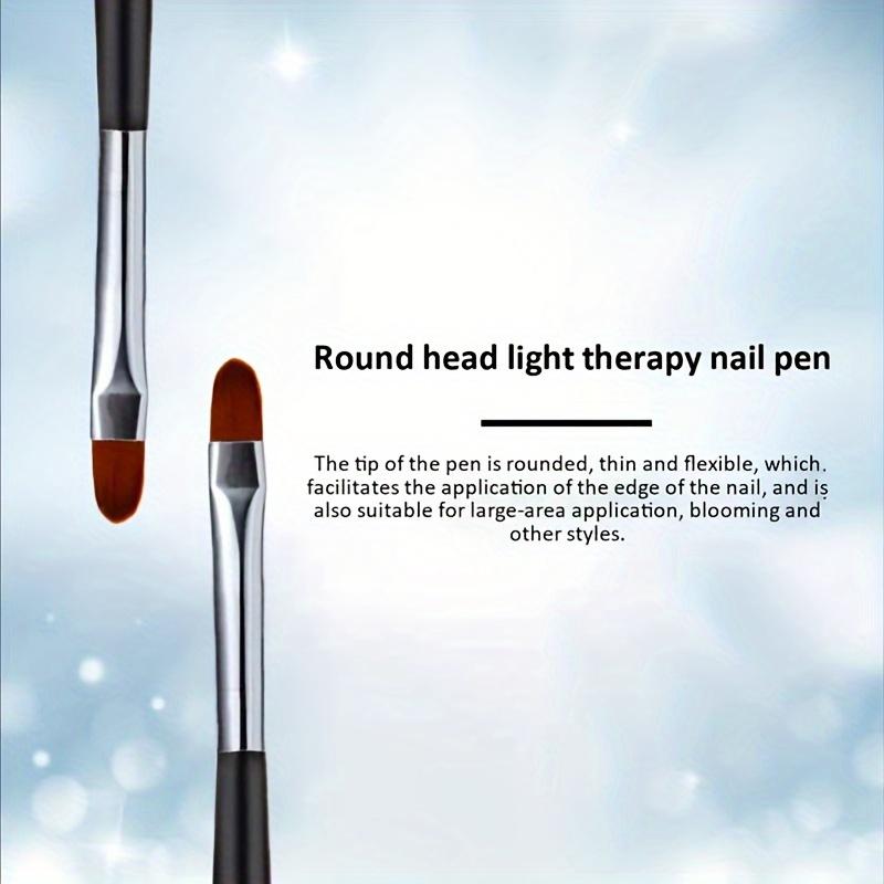 1pc Round Head Nail Pen Gel Extension Brush for DIY Manicure, Acrylic Coating Tool, Unscented, Nail Art Accessory, Nail Art Brush