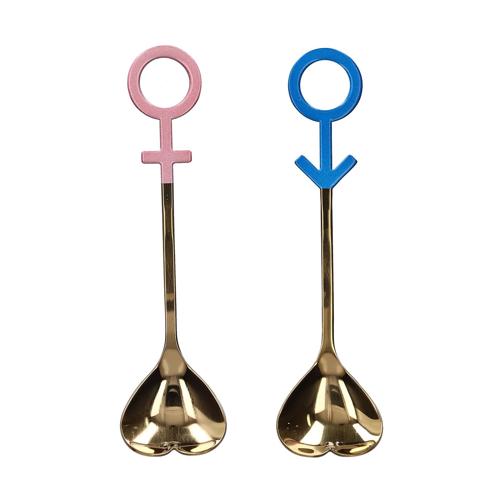 

Innovative Heart Shaped Couple Spoon 304 Stainless Steel Spoon for Kitchen Home Restaurant