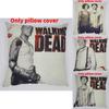 Premium Grey Linen Walking Dead Sofa Pillow Case For Fans Of Zombie Series 45x45cm