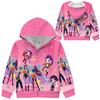 Girls Hoodie 3D Cartoon Jacket Sweatshirt Music Zip Hooded Long Sleeve Tops