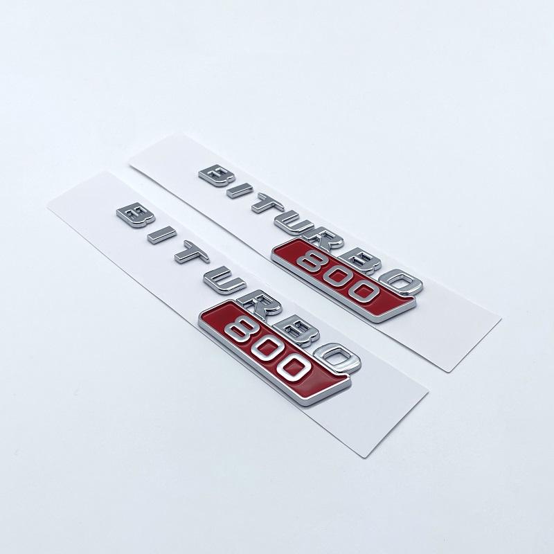Auto ABS BITURBO 700 800 900 Logo Parafango Laterale Bagagliaio Carrozzeria Emblema Distintivo Adesivi Per Benz Brabus Classe G G700 G800 G900 W463