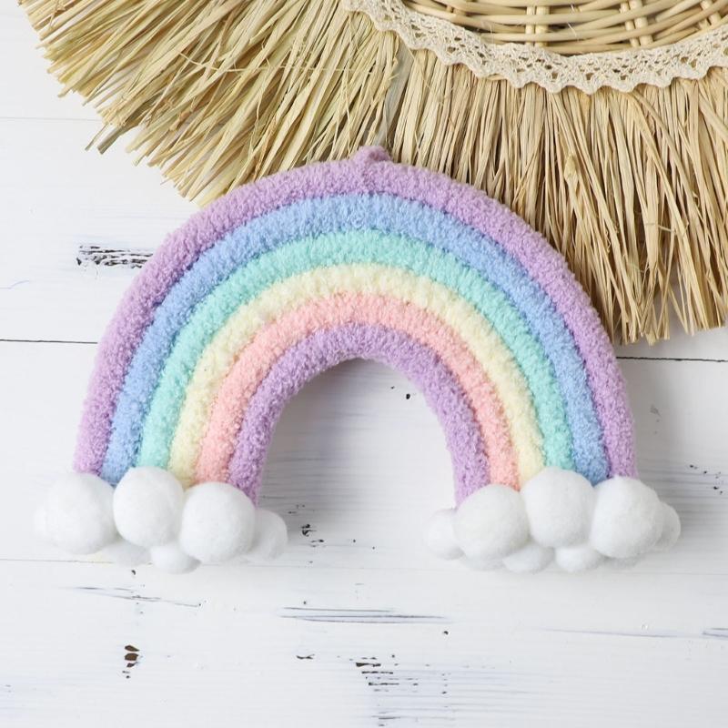Handwovens Rainbows Butterfly Flowers Wall Decoration Nursery Bohemians Home Decoration For Children Playroom