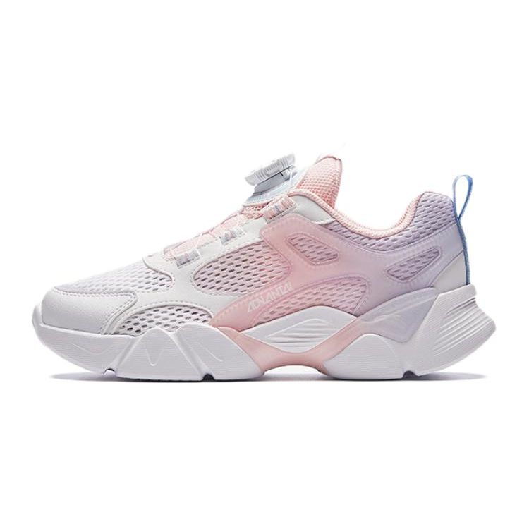 Anta Kids Non-Slip Wear-Resistant Breathable Low-Top Casual Shoes Men Casual Shoes White Pink Purple A322428801-2