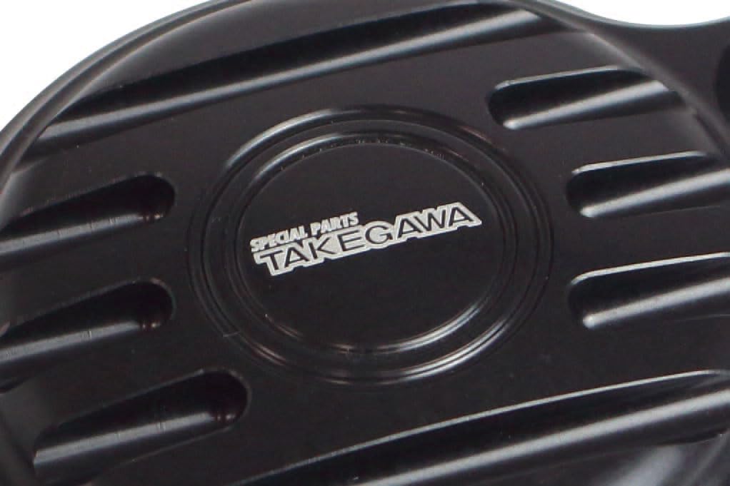 Special Parts Takegawa Oil Filter Cover, Fin Type, Black, for Centrifugal Clutch Cover Vehicles, 02-09-0035