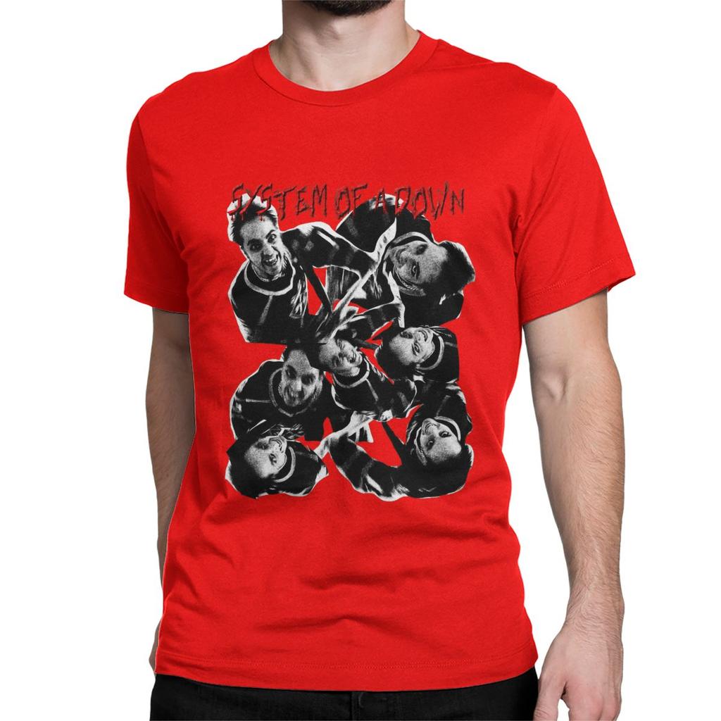 System Of A Down T-Shirts Unisex Women American Heavy Metal Vintage Cotton Tee Shirt Short Sleeve T Shirts Graphic Clothes Unisex