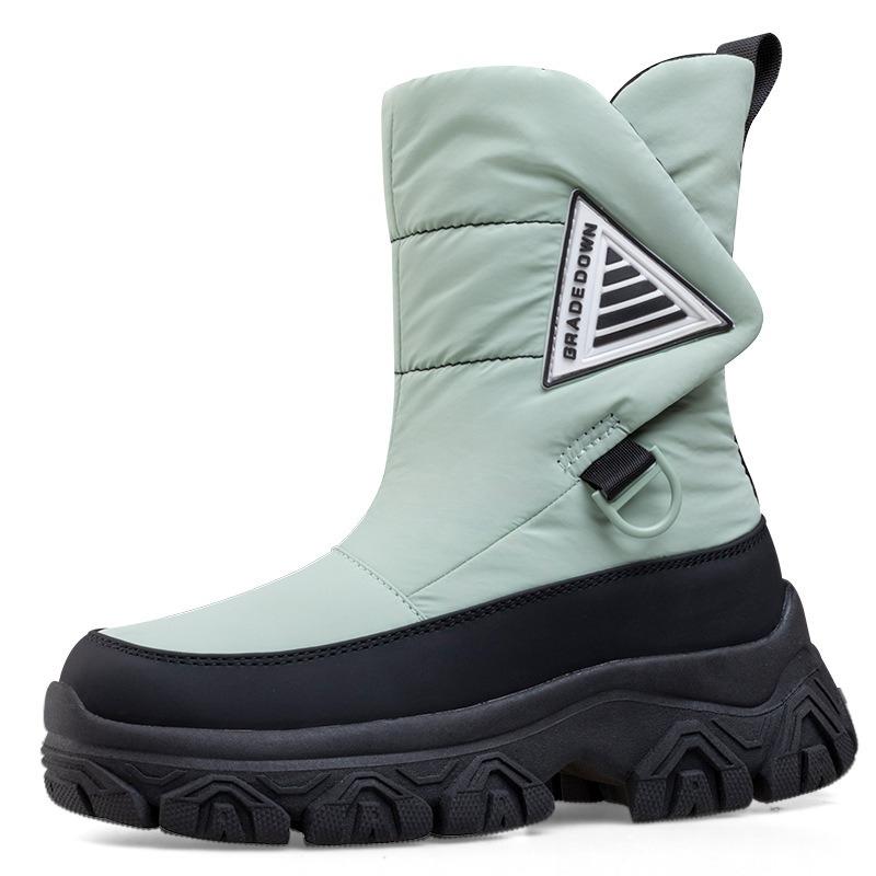 Fashion Fashion Round Toe Zip Design Brand Platform Women Boots Comfortable Waterproof Fluffy Snow Boots Winter Warm Botas Para Mujer