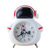 Children's Bedside Luminous Sweeping and Silently Walking On Second Bedside Cartoon Astronaut Ringing Alarm Clock
