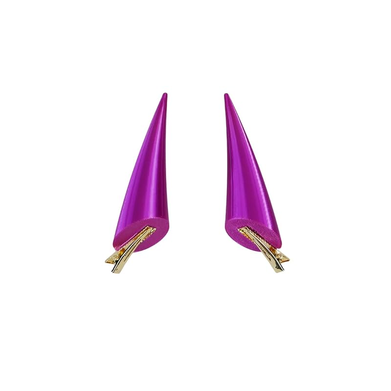

made in Japan power cosplay 3D printing modeling costume items devil s horn devil power horns halloween hair ornament (Clip metallic purple)