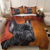 French Bulldog Pattern 3D Print Bedding Set Twin King Queen Full 2Pcs, All-Season Quilt Cover With Pillowcases For Girls Boys