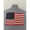 STREETRICH European and American Autumn and Winter Design Sense Flag Print Knit Sweater Casual Loose Round Neck Pullover Sweater