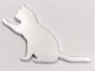 L-hotse Touch Cat Cat Shaped 3D Plated Emblem Car Sticker