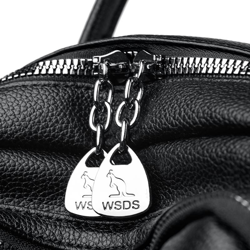 Women's Tassel Backpack Large Capacity Travel Bag Soft Leather Commuter Backpack