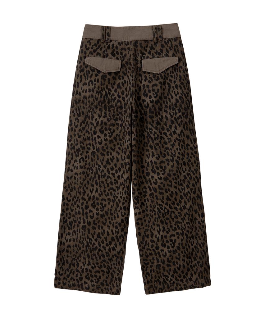 Biteoseljeu Demi Pintuck Wide Pants - Leopard