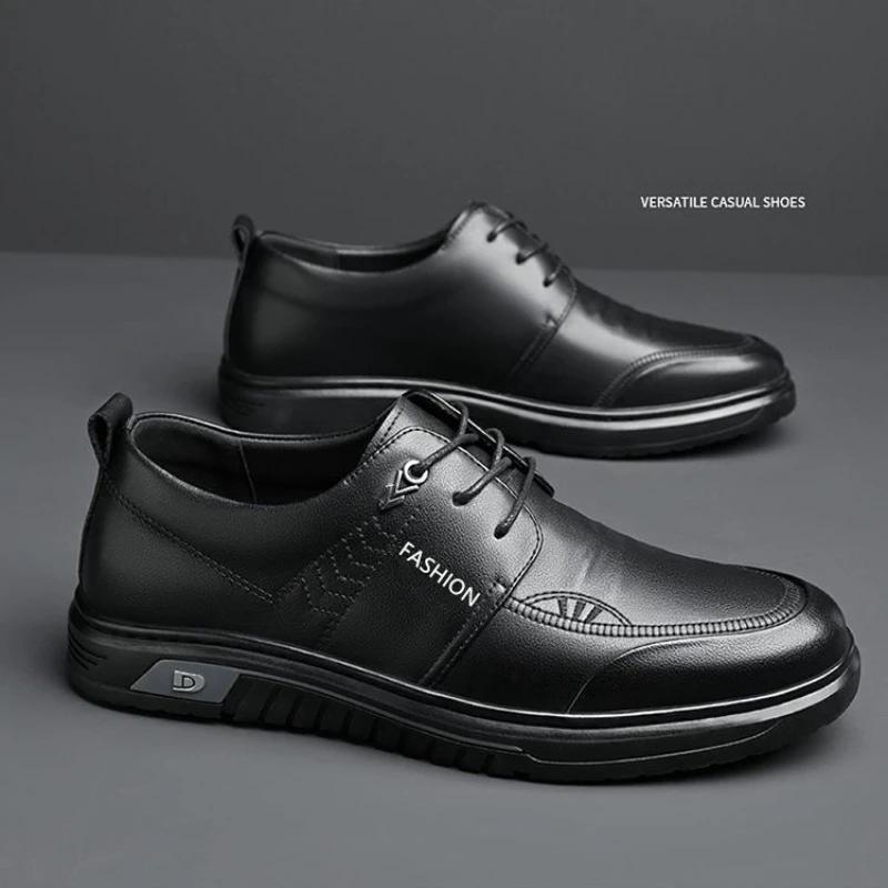 Pantofi de damă pentru bărbați, pantofi de afaceri strălucitori, pantofi de toamnă cu talpă groasă, confortabili, casual, britanici, din piele PU, pentru bărbați