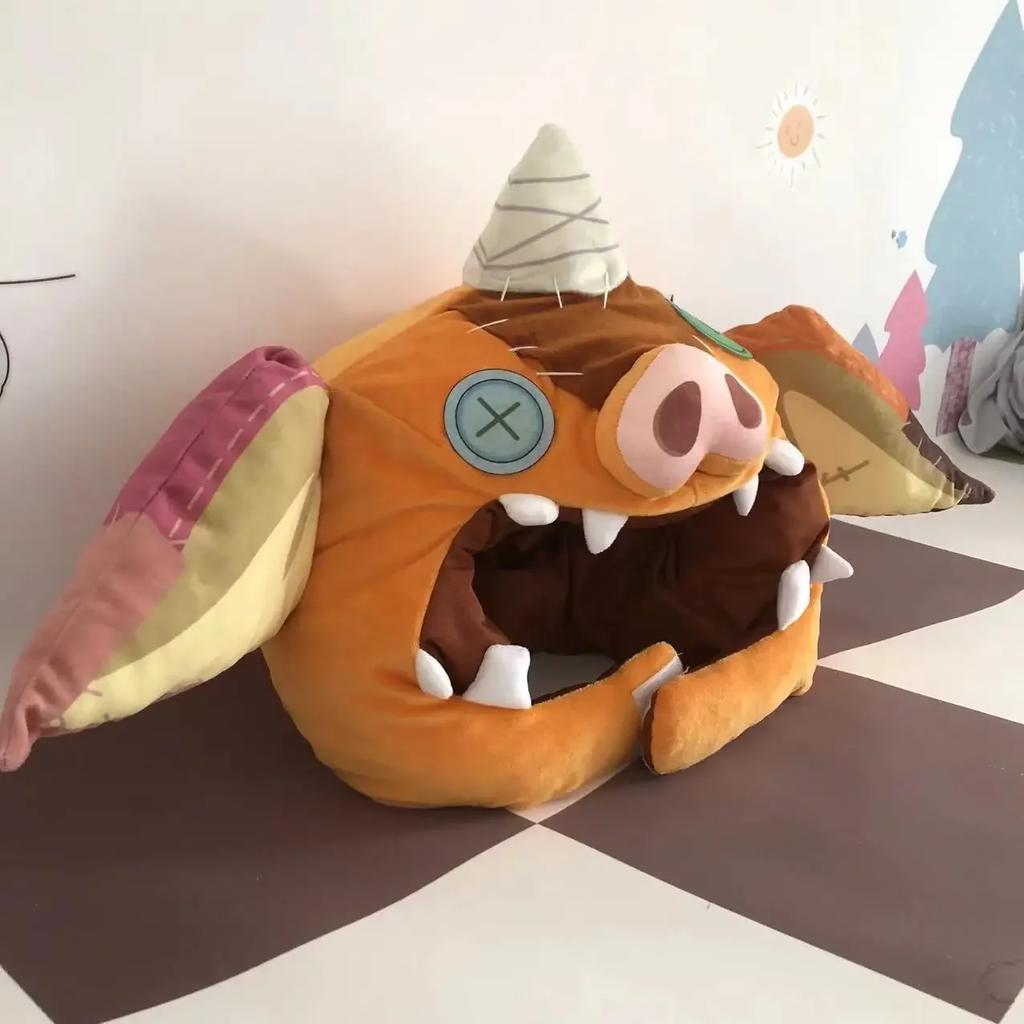 Halloween chef de Cosplay en peluche, la légende de Zelda Bokoblin, casque chaud d'hiver, masque d'oreiller de cou, cadeau