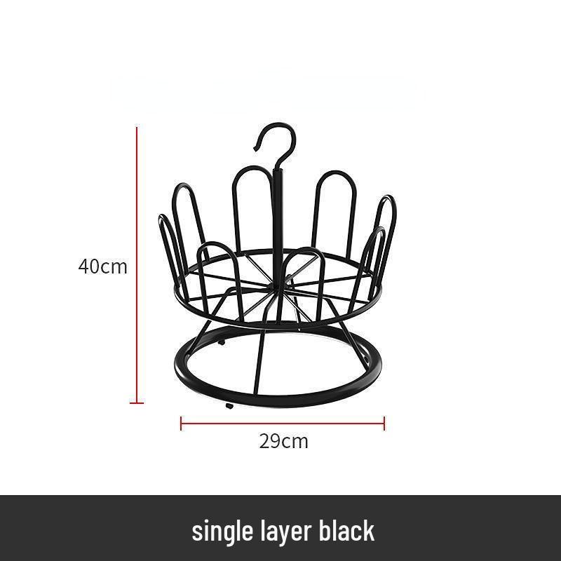 Rotating Wrought Iron Outdoor Sandal & Shoe Drying Rack with Stand