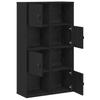 Bookshelf Black Oak Effect 60x24x101.5 cm Engineered Wood