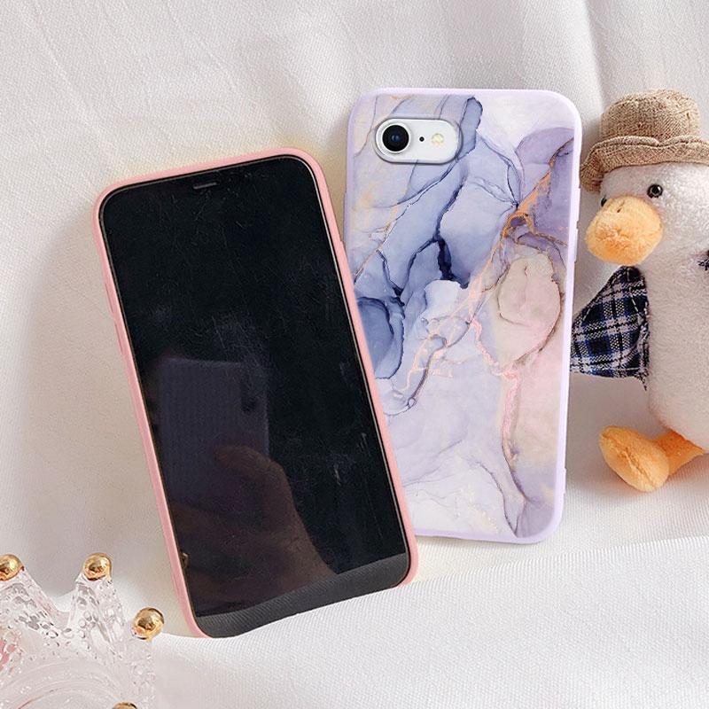 Fashion Marble Cover For iphone SE 2020 7 8 Plus Soft Protective Cases Silicone Coque Bumper Fundas For iphone 8+ SE2020 Shell