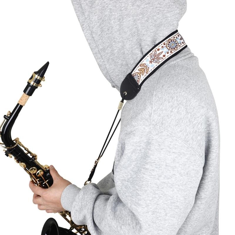 Adjusted Length Saxophone Neck Strap Soft Saxophone Belt Breathable Strap Padded Upgraded for Tenors Saxophone